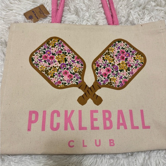 Eccolo Pickleball Tote Bag Pink Handles Pickleball Bag Pickleball Paddle Bag - Picture 2 of 6